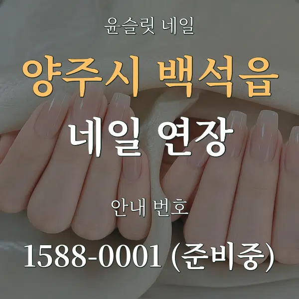 양주시 백석읍 네일 연장 대표 안내 그래픽