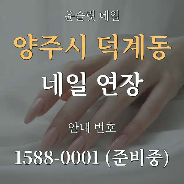 양주시 덕계동 네일 연장 대표 안내 그래픽
