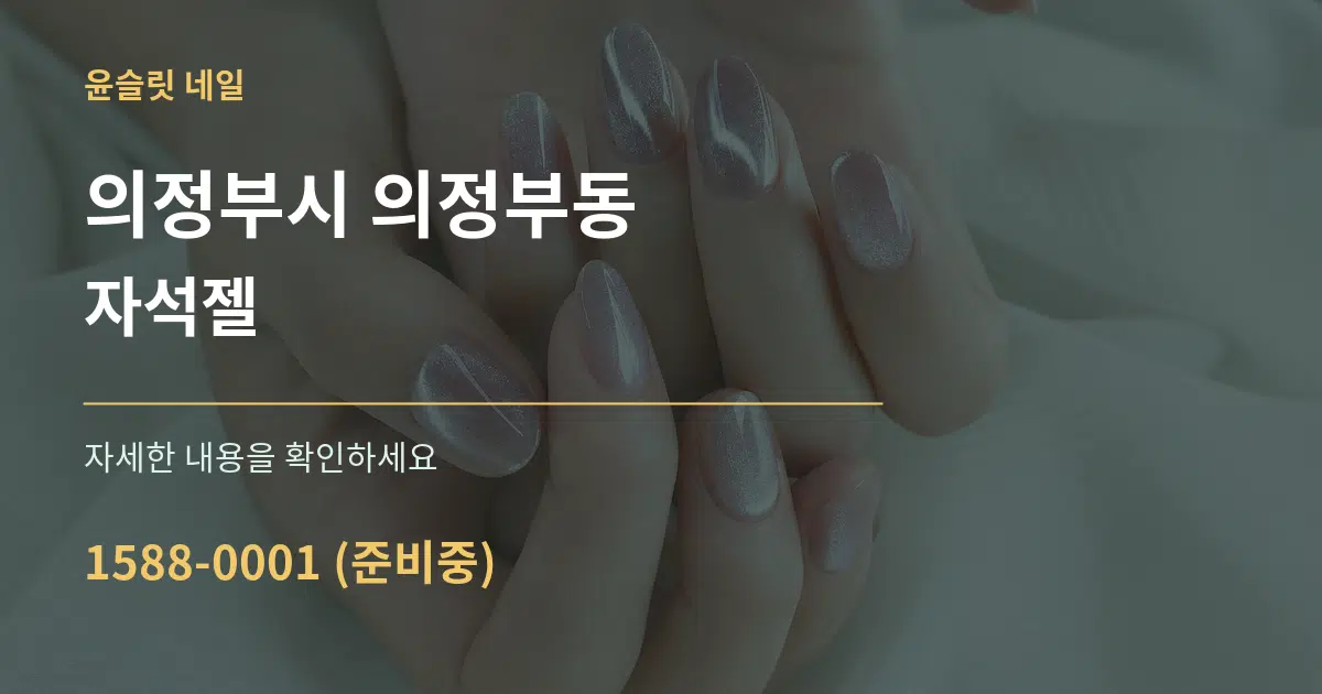 의정부시 의정부동 자석젤 서비스 이용 안내 그래픽