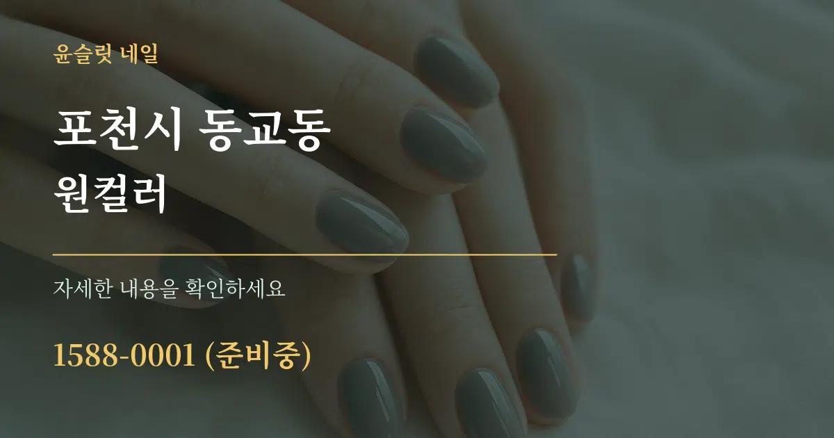 포천시 동교동 원컬러 서비스 이용 안내 그래픽