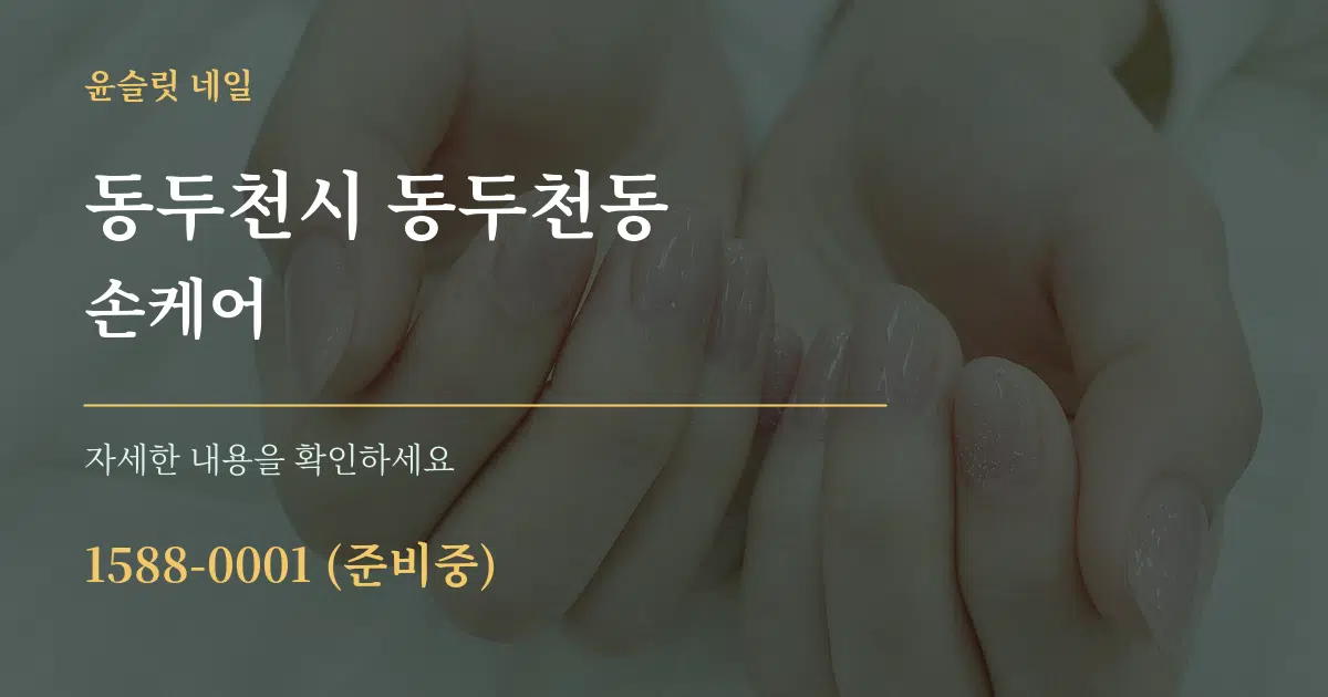 동두천시 동두천동 손케어 서비스 이용 안내 그래픽