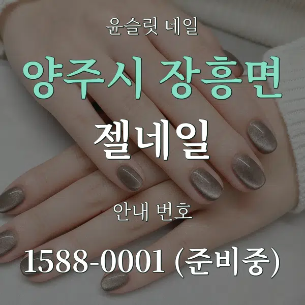 양주시 장흥면 젤네일 대표 안내 그래픽