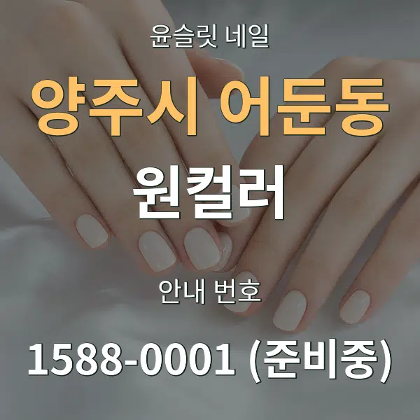 양주시 어둔동 원컬러 대표 안내 그래픽