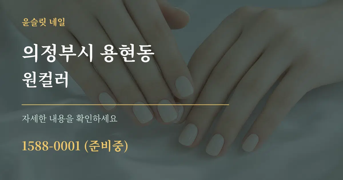 의정부시 용현동 원컬러 서비스 이용 안내 그래픽