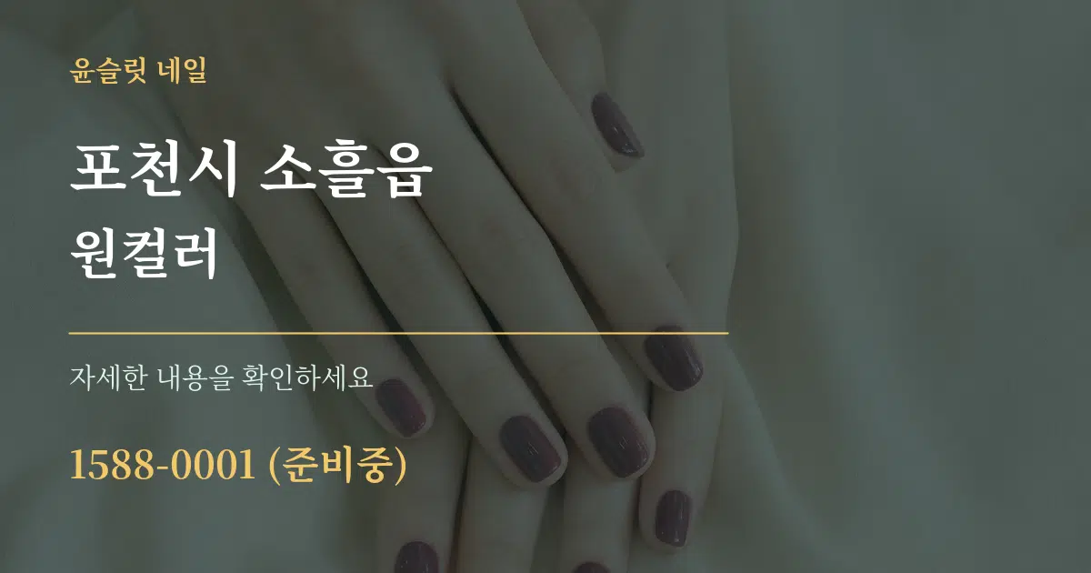 포천시 소흘읍 원컬러 서비스 이용 안내 그래픽