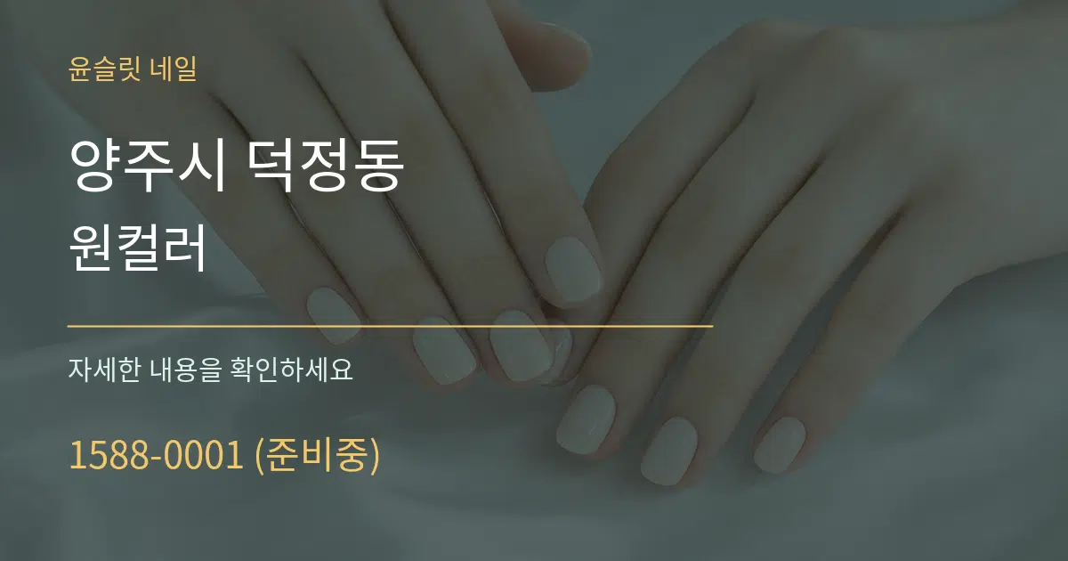 양주시 덕정동 원컬러 작업 조건 안내 그래픽