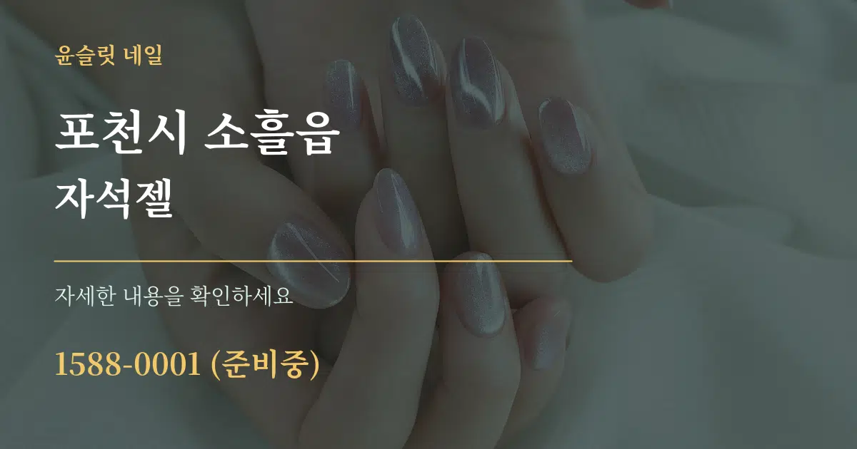 포천시 소흘읍 자석젤 서비스 이용 안내 그래픽