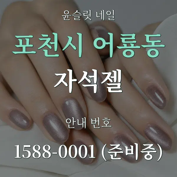 포천시 어룡동 자석젤 대표 안내 그래픽