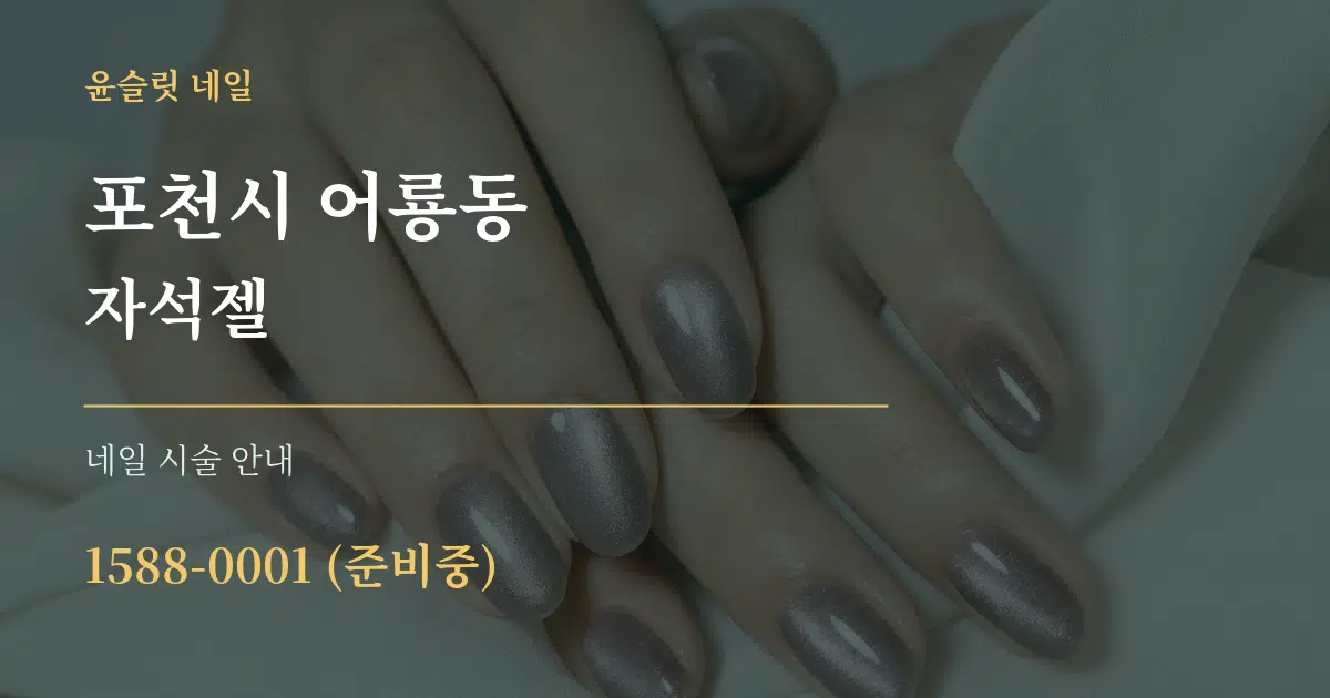 포천시 어룡동 자석젤 대표 안내 그래픽