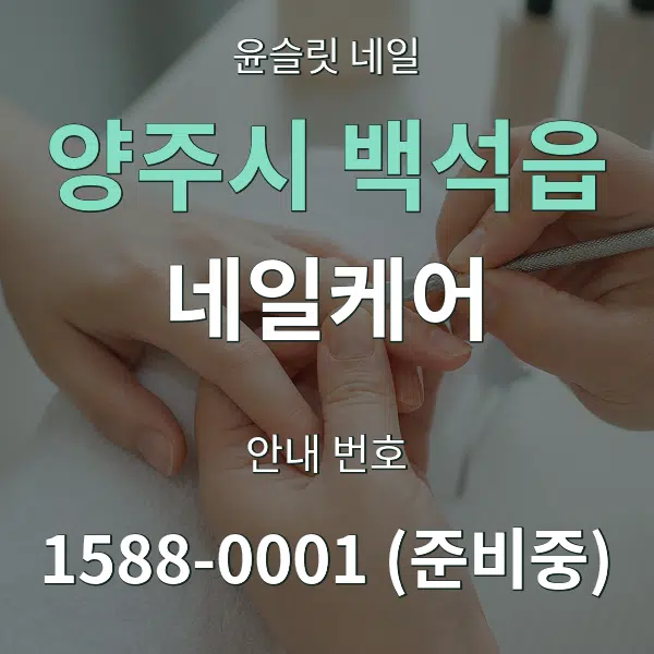 양주시 백석읍 네일케어 대표 안내 그래픽