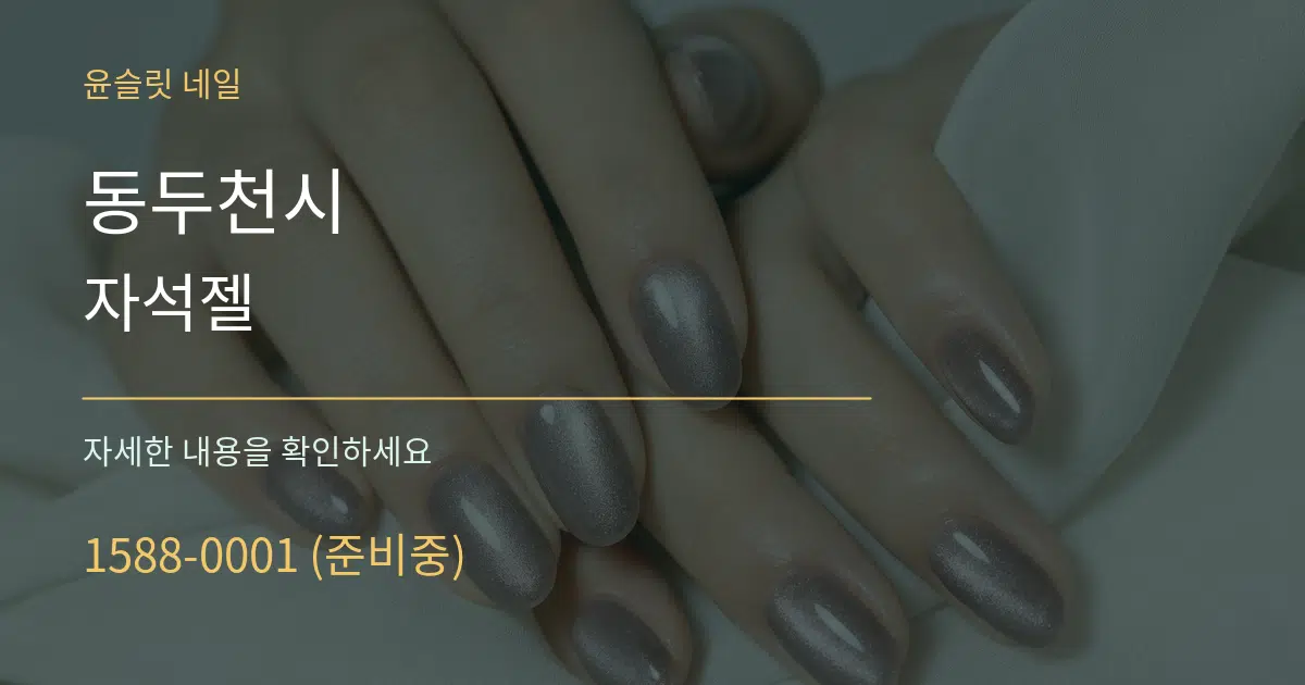 동두천시 자석젤 서비스 이용 안내 그래픽