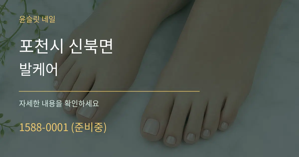 포천시 신북면 발케어 서비스 이용 안내 그래픽
