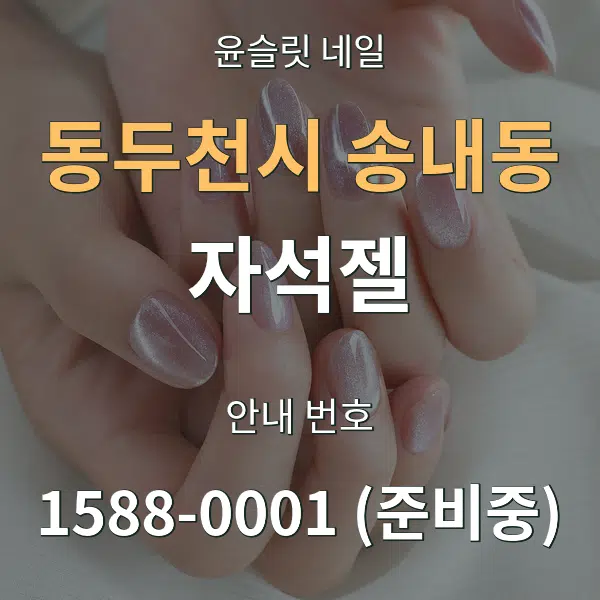동두천시 송내동 자석젤 대표 안내 그래픽