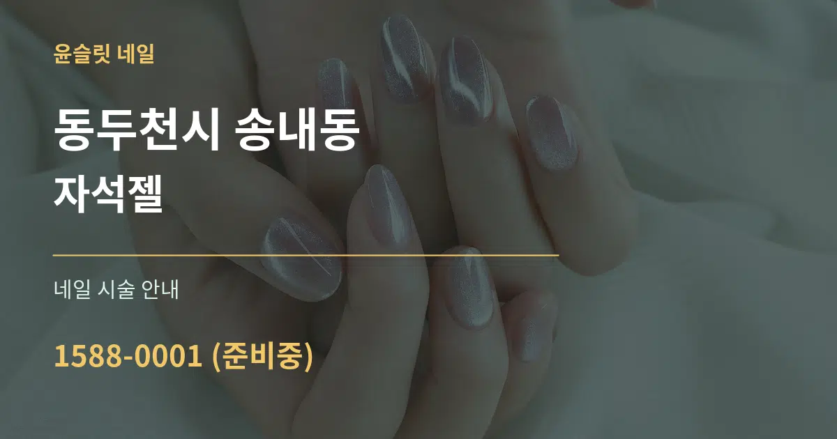 동두천시 송내동 자석젤 대표 안내 그래픽