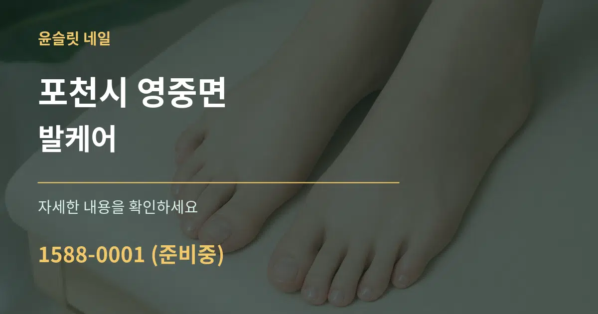 포천시 영중면 발케어 서비스 이용 안내 그래픽