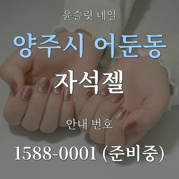 양주시 어둔동 자석젤 대표 안내 그래픽