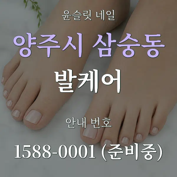 양주시 삼숭동 발케어 대표 안내 그래픽