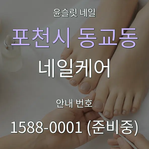 포천시 동교동 네일케어 대표 안내 그래픽