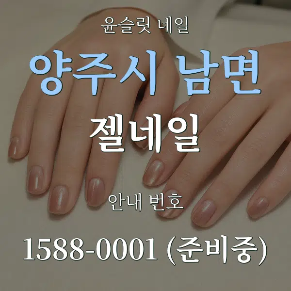양주시 남면 젤네일 대표 안내 그래픽