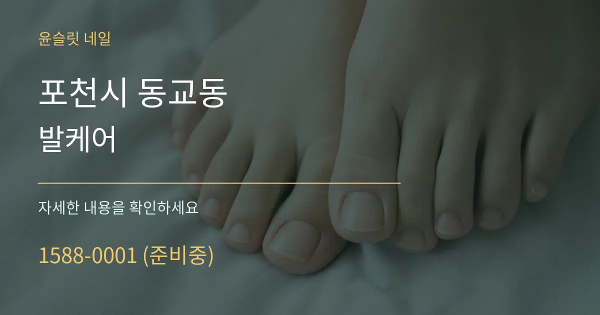 포천시 동교동 발케어 서비스 이용 안내 그래픽
