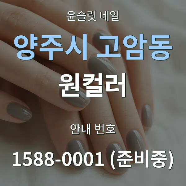 양주시 고암동 원컬러 대표 안내 그래픽