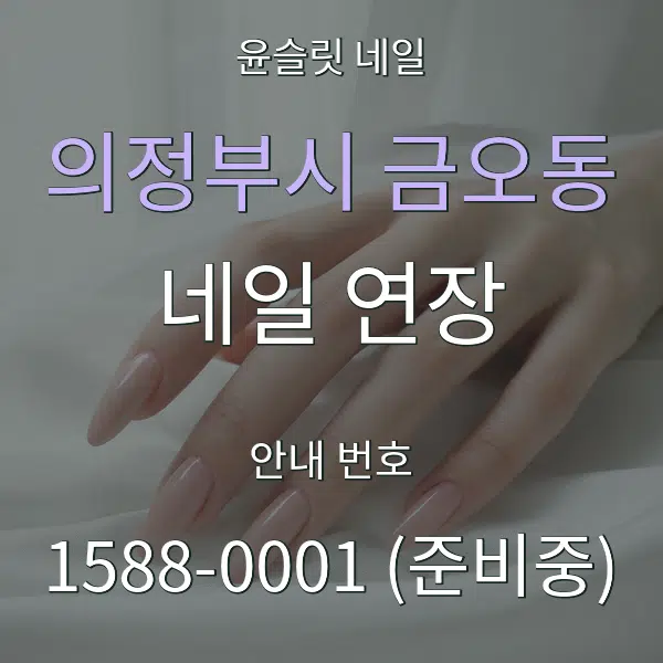 의정부시 금오동 네일 연장 대표 안내 그래픽