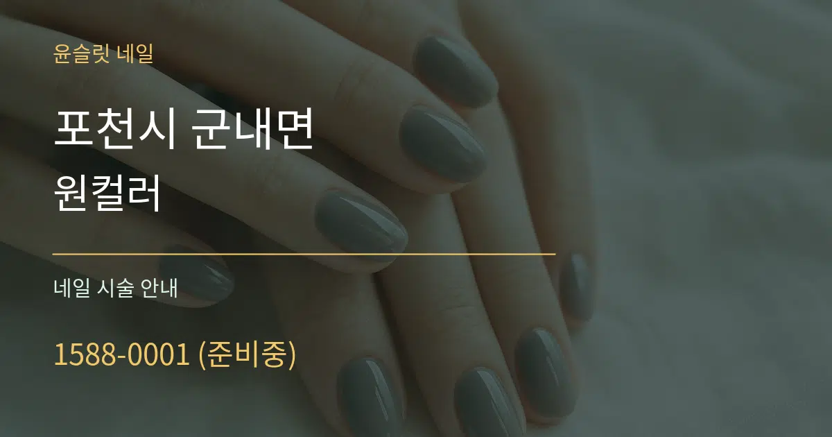포천시 군내면 원컬러 대표 안내 그래픽