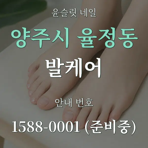 양주시 율정동 발케어 대표 안내 그래픽