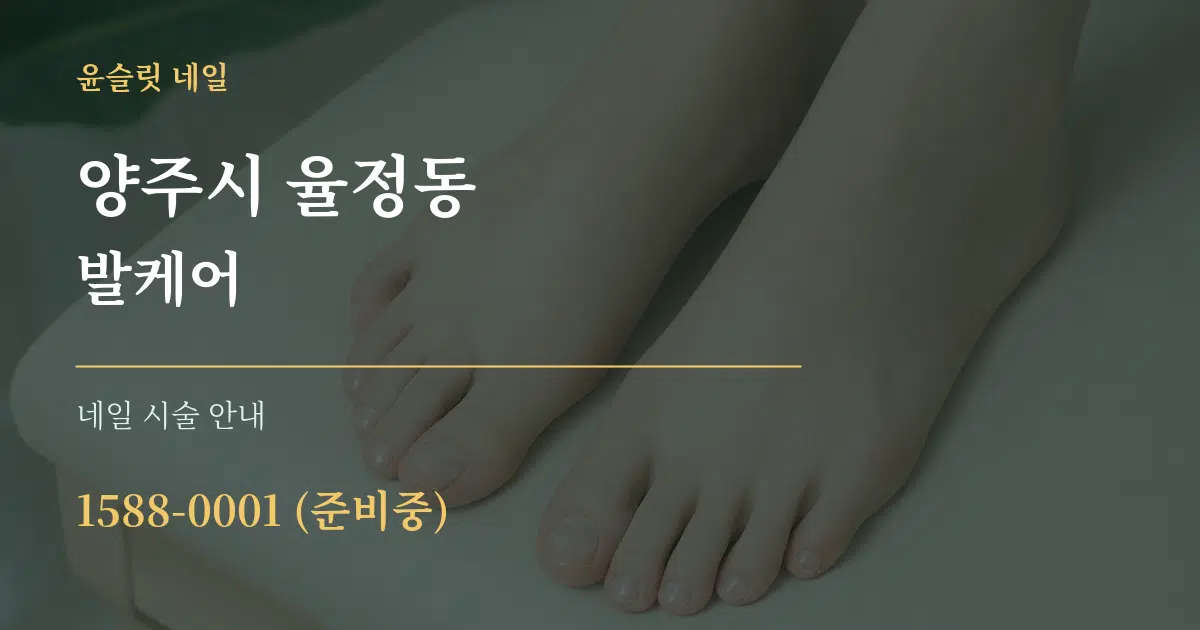 양주시 율정동 발케어 대표 안내 그래픽