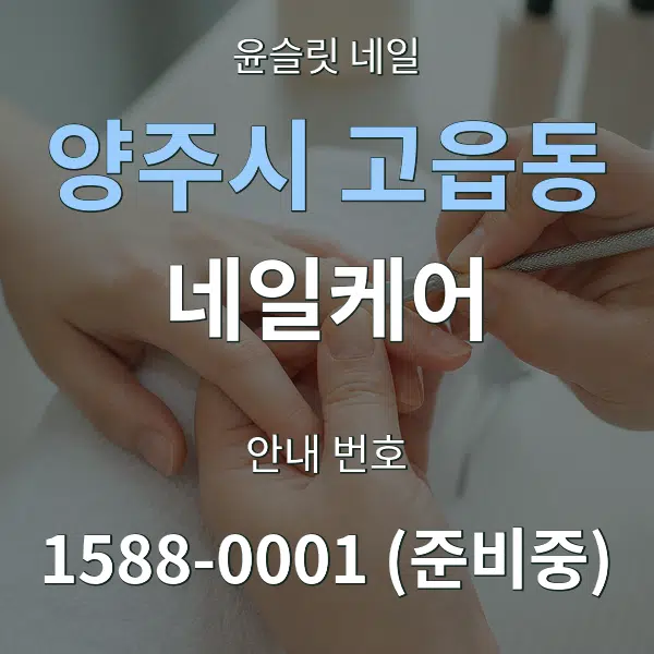 양주시 고읍동 네일케어 대표 안내 그래픽