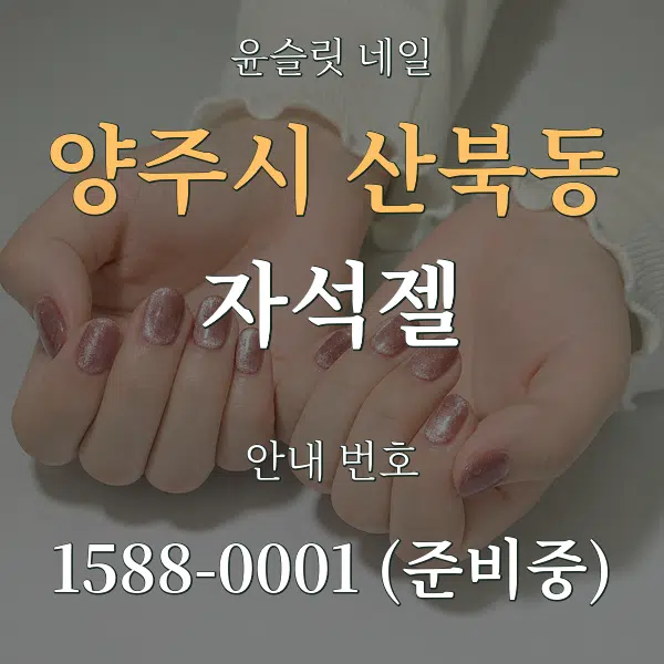 양주시 산북동 자석젤 대표 안내 그래픽