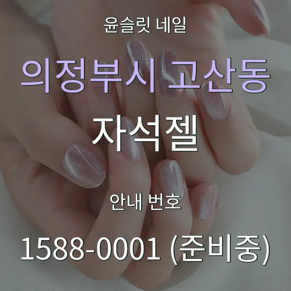 의정부시 고산동 자석젤 대표 안내 그래픽