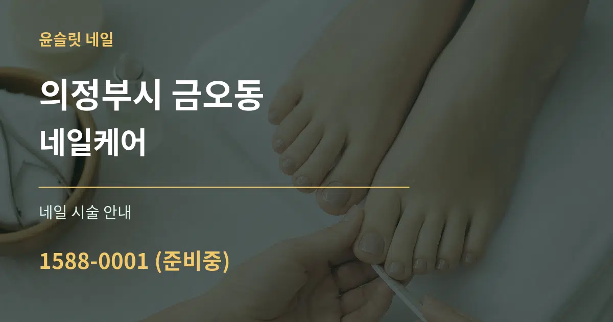 의정부시 금오동 네일케어 대표 안내 그래픽