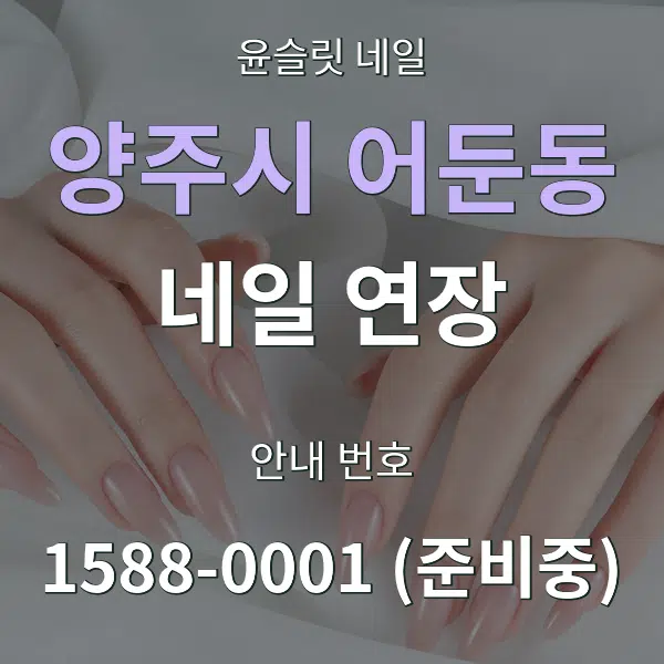 양주시 어둔동 네일 연장 대표 안내 그래픽