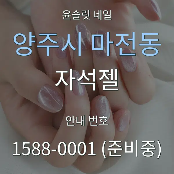 양주시 마전동 자석젤 대표 안내 그래픽
