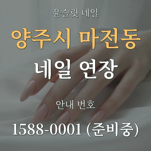 양주시 마전동 네일 연장 대표 안내 그래픽