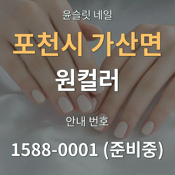 포천시 가산면 원컬러 대표 안내 그래픽