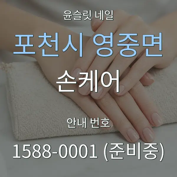 포천시 영중면 손케어 대표 안내 그래픽