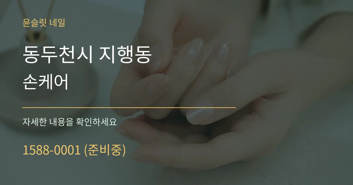 동두천시 지행동 손케어 서비스 이용 안내 그래픽