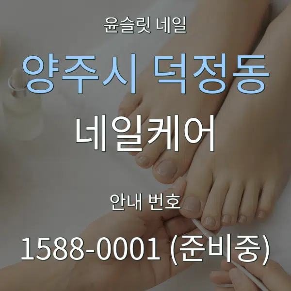 양주시 덕정동 네일케어 대표 안내 그래픽
