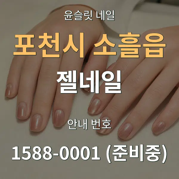 포천시 소흘읍 젤네일 대표 안내 그래픽