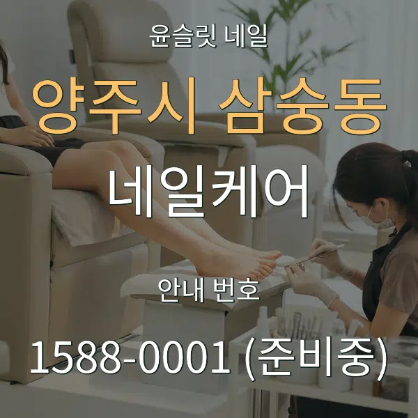 양주시 삼숭동 네일케어 대표 안내 그래픽