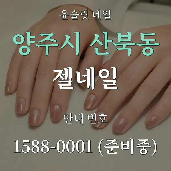 양주시 산북동 젤네일 대표 안내 그래픽