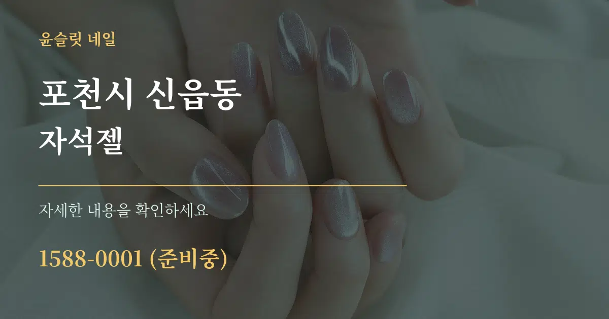 포천시 신읍동 자석젤 서비스 이용 안내 그래픽