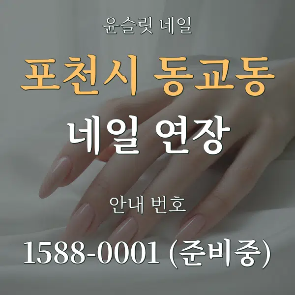 포천시 동교동 네일 연장 대표 안내 그래픽