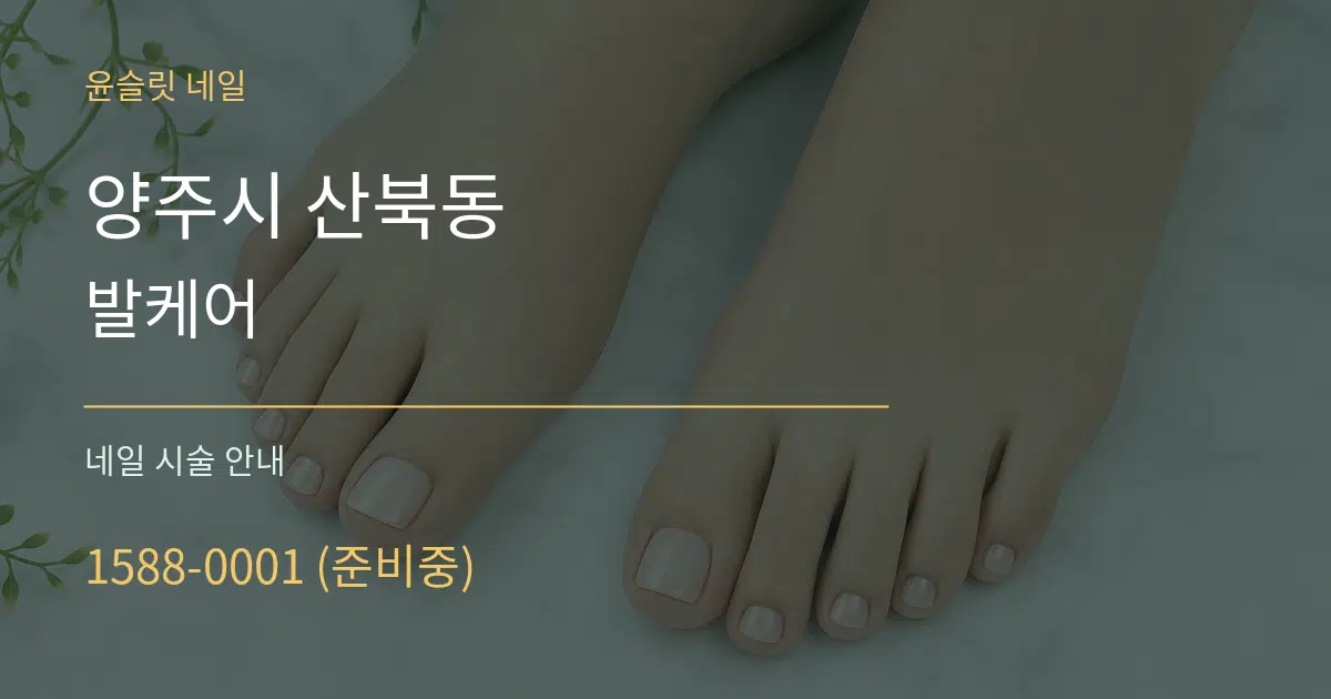 양주시 산북동 발케어 대표 안내 그래픽
