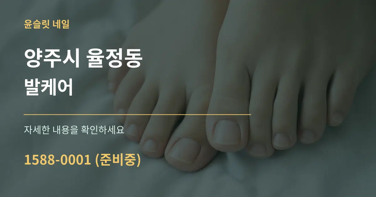 양주시 율정동 발케어 서비스 이용 안내 그래픽