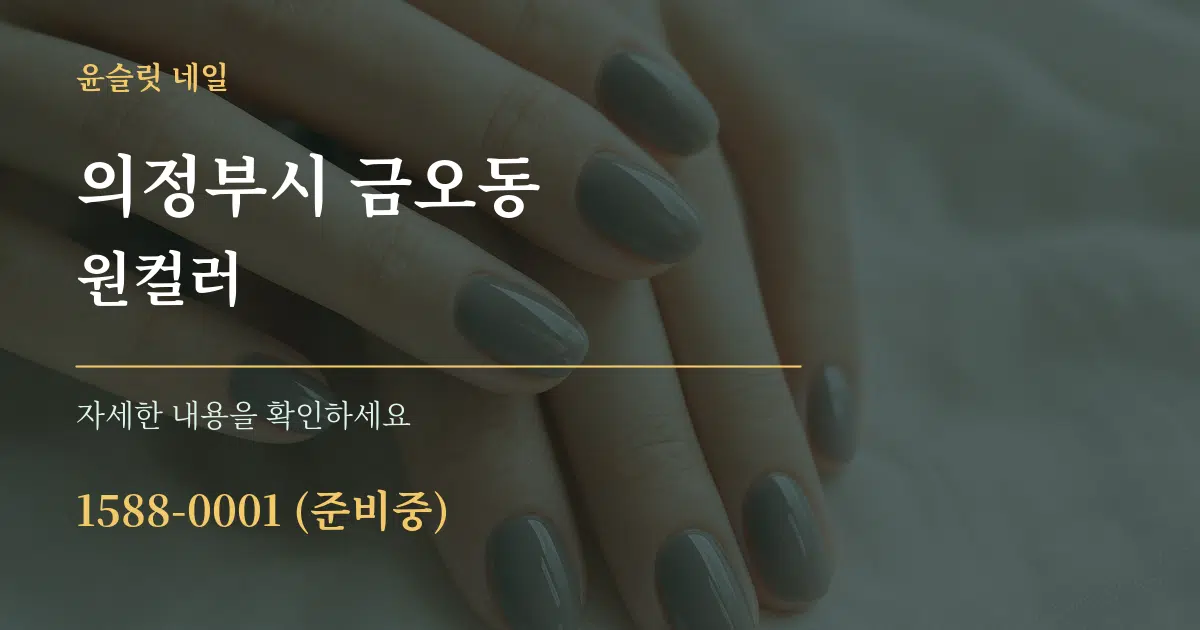 의정부시 금오동 원컬러 서비스 이용 안내 그래픽