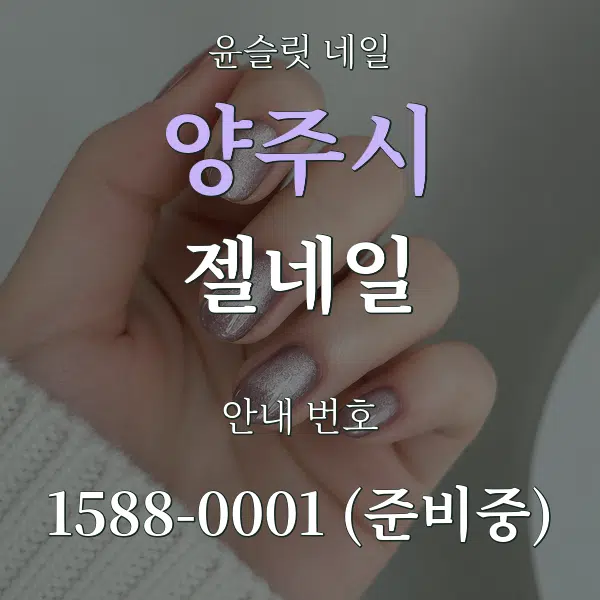 양주시 젤네일 대표 안내 그래픽