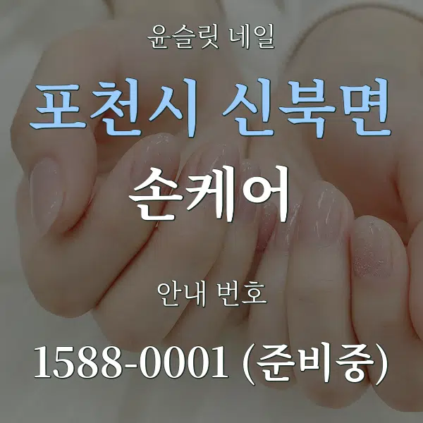 포천시 신북면 손케어 대표 안내 그래픽
